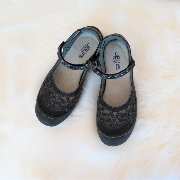 Jambu Shoes - Jambu Black Floral Mary Janes 9